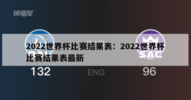 2022世界杯比賽結果表：2022世界杯比賽結果表最新